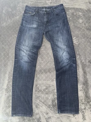 Hugo Boss Mens Stretch Denim Jeans 34x34 Distressed Back Pocket Slim Straight - Image 1 of 4