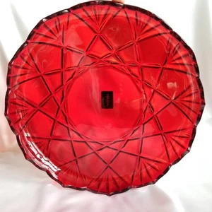 Mikasa Saturn Ruby 12” Platter -Red Glass-NEW #5213027 - Picture 1 of 8