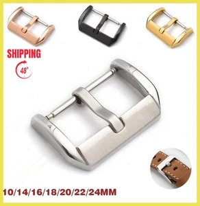 Edelstahl Uhrenarmband Schließe Damen Herren Silber Massiv Metall Uhrenarmband. - Bild 1 von 10