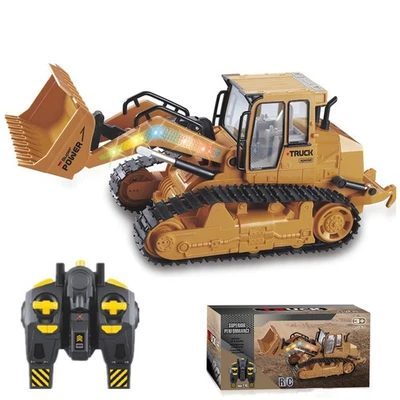 RC Bagger Schaufel ferngesteuerte Baustellen-Bulldozer LKW Spielzeug mit LichtQp - Bild 1 von 4