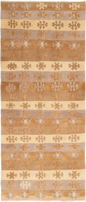 Alfombra Kilim tradicional tejida a mano vintage alfombra de lana oriental de 5'1" x 12'0" Foto 1 de 4