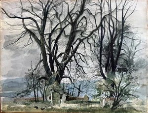 Donald H Edwards - British - Cemetery - Artist represented in the V&A Collection - Picture 1 of 11