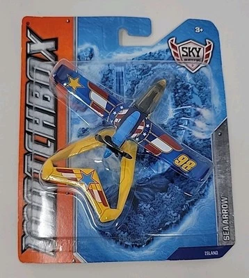 Matchbox Sky Busters Island Sea Arrow Plane 2011 Mattel W5334-0910 USA 98 YELLOW - Image 1 of 4