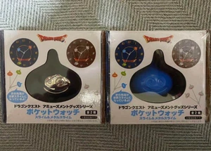 Dragon Quest Pocket Watch Slime & Metal Slime Blue Silver Set of 2 Amusement - Picture 1 of 12