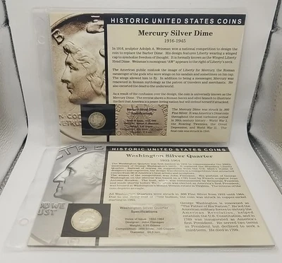 The Morgan Mint Historical United States Coins Set Mercury Dime & Quarter #4381 - Image 1 of 4