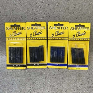 Sheaffer Classic Ink Cartridges 12 Black 11 Blue 23 Total Made In USA - Picture 1 of 4