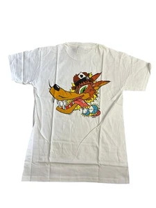 Vtg 1997 Kozik Lucky Wolf Graphic T-shirt Kids Large 14-16 Poster pop Hanes NWOT - Picture 1 of 5