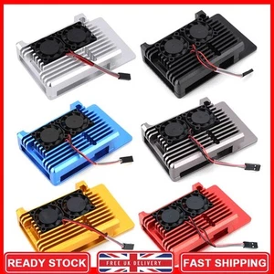 Metal Shell with Dual Cooling Fan Armor Case Suitable for Raspberry Pi 4 Model B - Bild 1 von 18