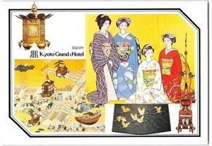 Kyoto Grand Hotel Japanische Frauen Japan Geishas 4x6 Kontinental Vintage Postkarte - Bild 1 von 2