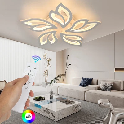 RGB LED Moderne Deckenleuchte dimmbar mit Fernbedienung Wohnzimmer Deckenlampe - Bild 1 von 4
