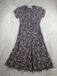 Vintage Liz Claiborne Dress Womens 10 Petite Floral Calico Cottagecore 90s - Picture 1 of 15