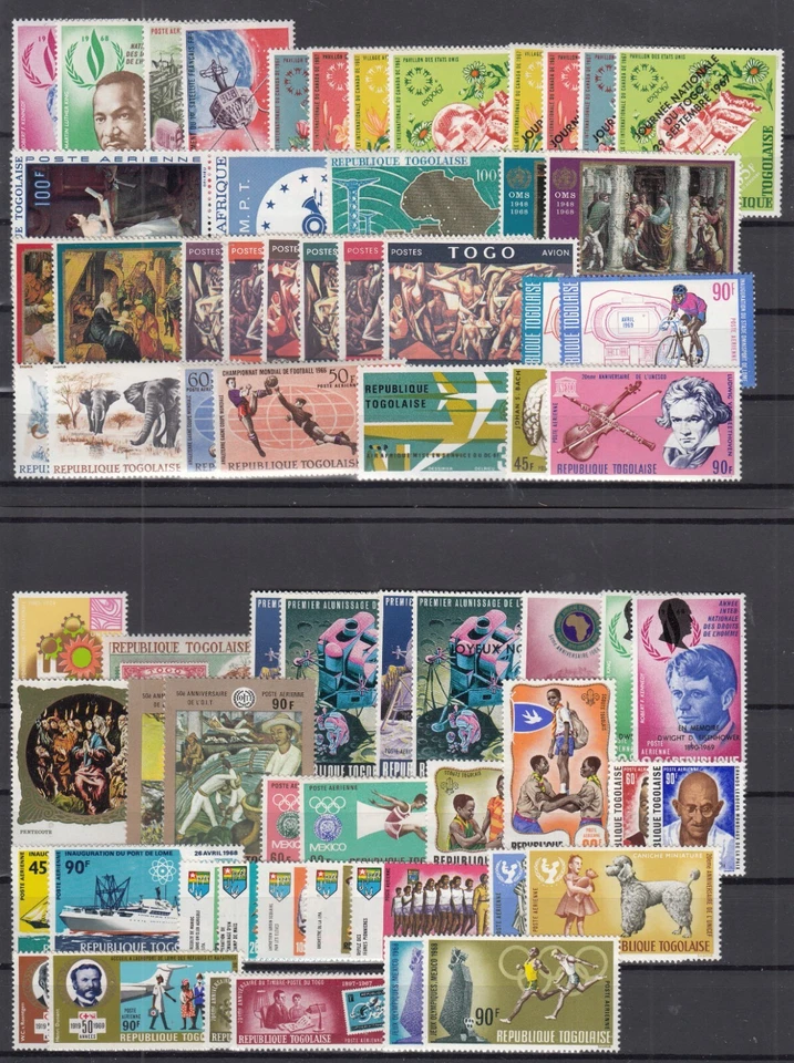 RT25688/TOGO – CORREO AÉREO – 1966/1970 COMO NUEVO SELECCIÓN MNH – CV 175 $ Foto 1 de 1