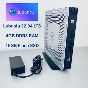 HP t610 Thin Client Lubuntu 16GB SSD 4GB RAM 1.65GHz AMD T56N / AMD Radeon 6520 - Afbeelding 1 van 7