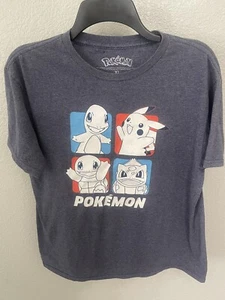 Pokemon Boys Blue Short Sleeve Shirt Size XL - Picture 1 of 6