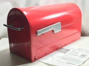 Architectural Mailboxes Boulder Red, Steel, Post Mount Mailbox w/ Handle - Picture 1 of 7