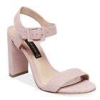 NIB Steve Madden Eisla Pink Leather Nubuck Heel Sandals 8.5
