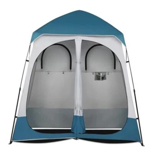 2 Room Pop Up Shower Tent, Camping Privacy Changing Room Tent - Picture 1 of 10