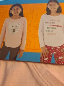 Girls 2-Pack Fashion Tops Size 6/6x New Long Sleeve Members Mark School - Picture 1 of 6