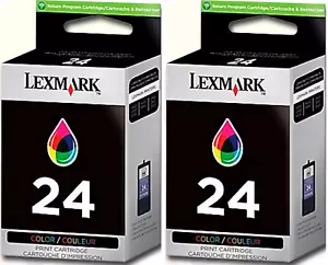 New Genuine Lexmark 24 2PK Box X Series X4530 Z Series Z1410 Z1420 - Picture 1 of 3