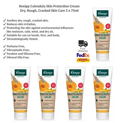 Crema protectora de piel de caléndula Kneipp reparación natural para piel seca y agrietada x5 Foto 1 de 3