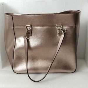 DKNY Double Handle Satchel LG Rose Gold Tote - Picture 1 of 6