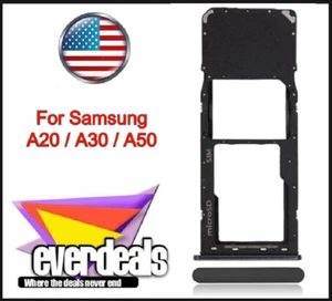 SIM Card MicroSD Tray Holder Part for Samsung Galaxy A20 A30 A50 A205U A505 A305 - Picture 1 of 1