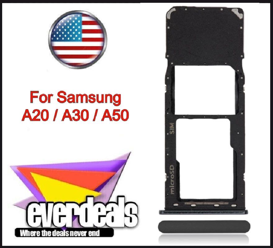 SIM Card MicroSD Tray Holder Part for Samsung Galaxy A20 A30 A50 A205U A505 A305