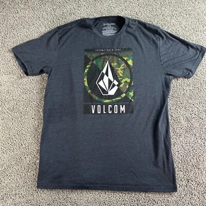 Volcom Shirt Mens Extra Large Gray Camo Logo Skater Skateboarding Short Sleeve - Picture 1 of 8