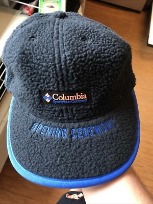 Columbia x церемонии открытия флисовая шляпа крышка в черный и синий - Изображение 1 из 4