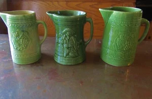 ANTIQUE BRUSH MCCOY POTTERY TANKARDS - Picture 1 of 10