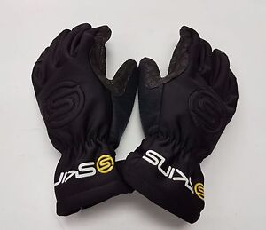 Skins Cycling Gloves Essence Unisex Winter Black Grey Size Small