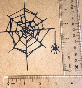 5 SPIDER WEB Cartulina Papel Troquelado Adornos HALLOWEEN Tim Holtz - Imagen 1 de 7