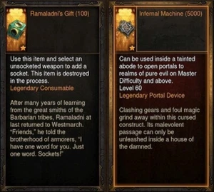 DIABLO 3 - ALL CONSOLES - RAMALADNI'S GIFT AND INFERNAL MACHINE BUNDLE - Picture 1 of 6