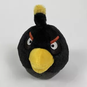 Angry Birds Black Crow Bomb Bird Plush 5-inch Commonwealth Year 2010 No Sound - Picture 1 of 5