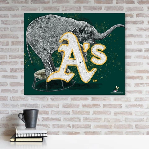 Athletics Unsigned Stretched 20x24 Canvas Giclee Print-Designed/Maz Adams Cover