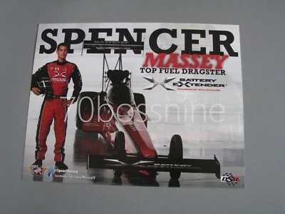 Extensor de batería SPENCER MASSEY DRAGSTER 8,5x11 NHRA DRAG RACING FOLLETO Foto 1 de 2