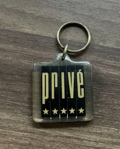 Privé 5 Sterne Vintage Schlüsselanhänger Schwarz & Gold Design Selten Retro Sammlerstück - Bild 1 von 3