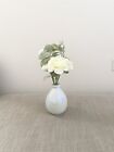 NEXT Artificial Flowers in Pearlescent Glass Vase/home Office Deco Wedding Gift