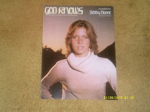 Debby Boone sheet music God Knows '78 3 pp. VG+ shape - Picture 1 of 1