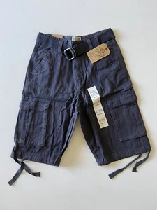 OTB One Tough Brand Cargo Shorts Slim Straight Adjustable Belt Blue SZ 30 NWT - Picture 1 of 10
