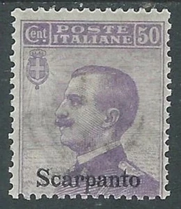 1912 EGEO SCARPANTO EFFIGIE 50 CENT MH * - I38-7 - Bild 1 von 1