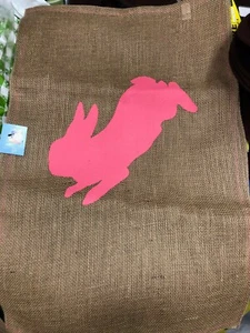 Five Rabbit Burlap Bags - SPRING - Easter - Picture 1 of 4