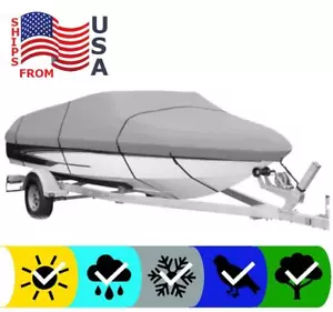 GRAY BOAT COVER FOR LUND 1750 TYEE GS 1997 1998 1999 - Bild 1 von 4