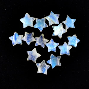 Mini cabujón tallado en estrella piedra lunar azul natural de 5 mm 5 piezas ~ PIEDRA PRECIOSA PULIDA - Imagen 1 de 6