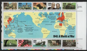 Usa: 1990, to 1992, 3 different mini sheets of Historical war of USA, MNH, US174 - Picture 1 of 3