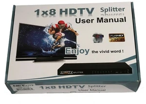 8-Port HDMI Splitter, 1 In 8 Out, Video & Audio, 1080p @ 60Hz, Support Full HD - Picture 1 of 4