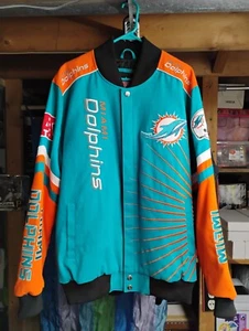 Herren Miami Dolphins NFL Team Apparel Varsity Jacke AFC Größe L - Bild 1 von 2