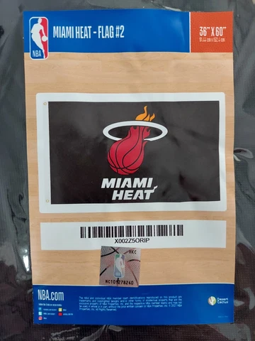 Miami Heat Flag #2 36" x 60" Flag by Desert Cactus - NEW! Cover