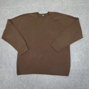 uniqlo Jumper Womens LARGE Brown long sleeve Sweater acrylic knit winter Size L - Picture 1 of 9