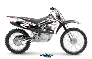 Graphics Kit for HONDA CRF80 CRF100 (2004-2016) Vizion - Red Blue CRF80 CRF100 - Foto 1 di 7